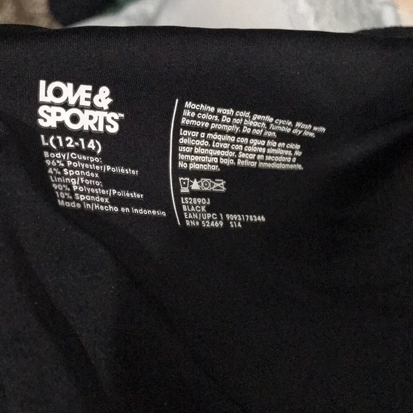 LOVE SPORTS Black Swimsuit size Large - Picture 6 of 6